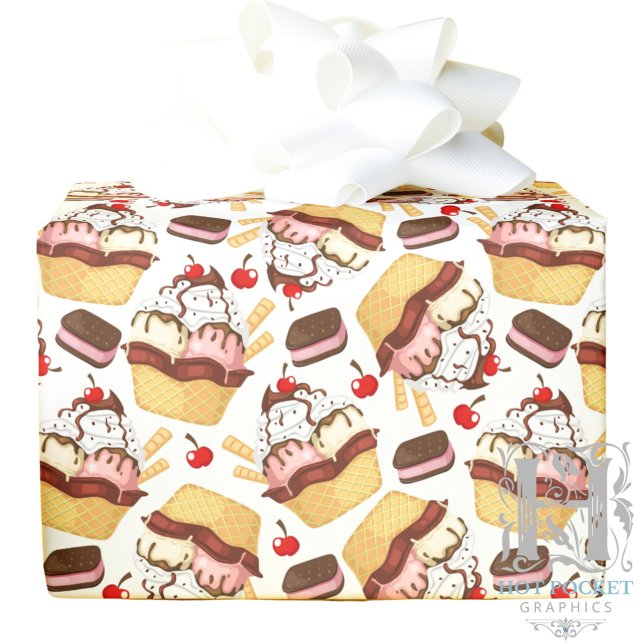 Ice Cream Sundae Wrapping Paper (Creator Uploaded)