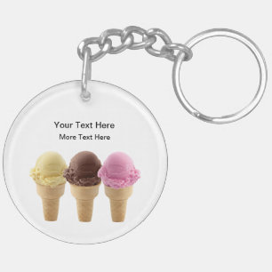 Ice Cream Sweet Business Promotional Keychains 