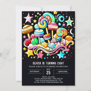 Ice Cream Sweet Celebration Birthday Invitation