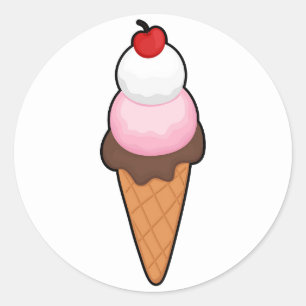 Ice Cream Sweet Classic Round Sticker