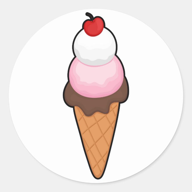 Ice Cream Sweet Classic Round Sticker (Front)