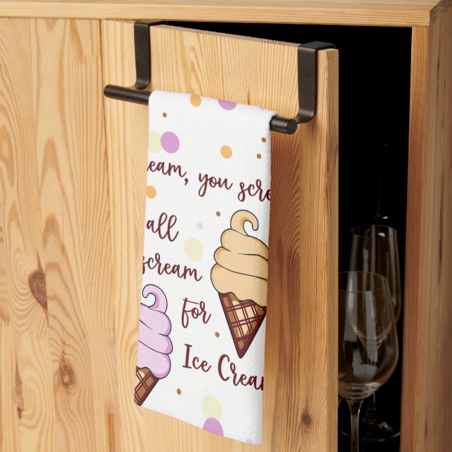 Ice Cream Tea Towel (Thirds Fold)