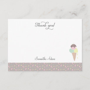 Ice Cream Thank You Card