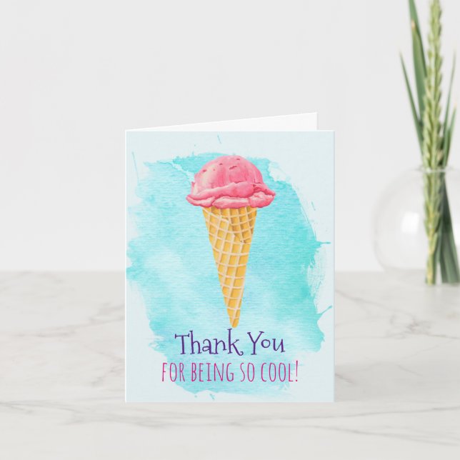Ice Cream Thank You Card (Front)