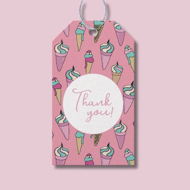 Ice Cream Thank You Gift Tags (Ice Cream Thank you gift tag)