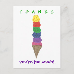 Ice cream thank-you postcard