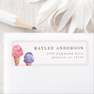 Ice Cream Theme Address Label