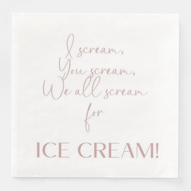 Ice Cream Theme Guest Towel Paper Napkins (Front)