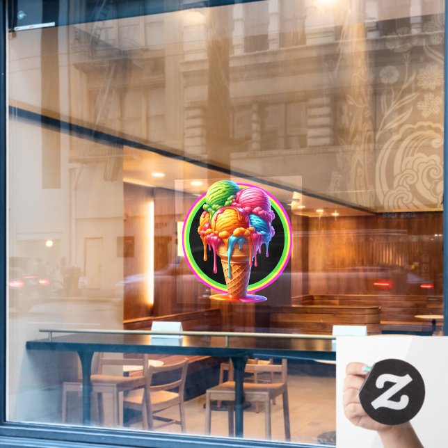 Ice Cream Theme - So Yummy! Window Cling (Cafe Window)