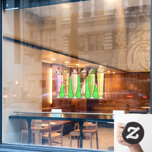Ice Cream Theme - So Yummy! Window Cling (Cafe Window)
