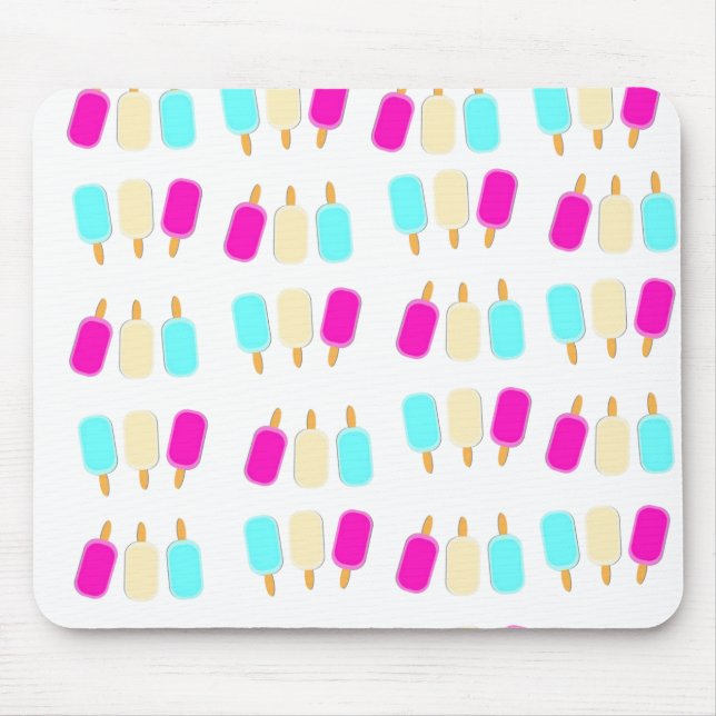 ice cream three colours mouse mat (Front)