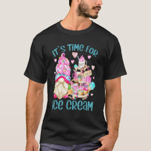 Ice Cream Time With Gnomie For Summer Vacation - C T-Shirt