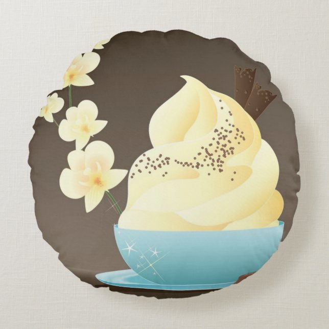 Ice Cream Treat Round Cushion (Front)