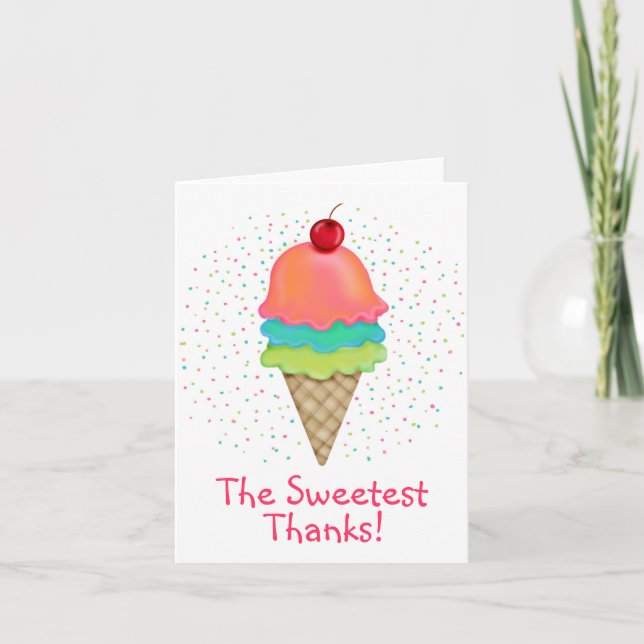 Ice Cream Treats note card (Front)