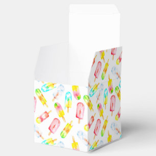 Ice-cream trendy watercolour design. favour box