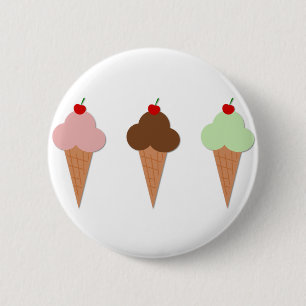 Ice Cream Trio 6 Cm Round Badge