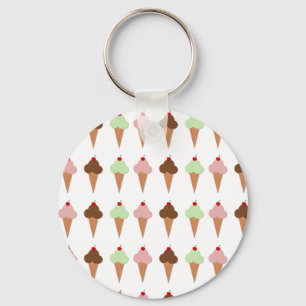 Ice Cream Trio Key Ring