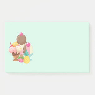 Ice Cream Trio Neopolitan Flavour Post-it Notes