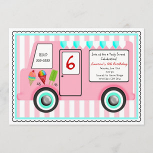 Ice Cream Truck Birthday Invitation
