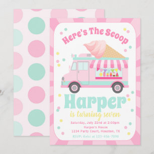 Ice Cream Truck Birthday Invitation