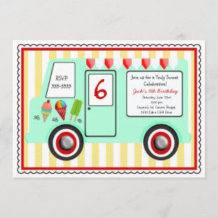 Ice Cream Truck Birthday Invitation