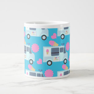 Ice Cream Truck Cute Fun Pattern Art  Large Coffee Mug