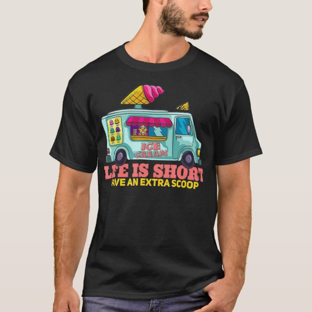 Ice Cream Truck Gift Ice Cream Man Driver  T-Shirt (Front)