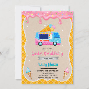 Ice cream truck invitation