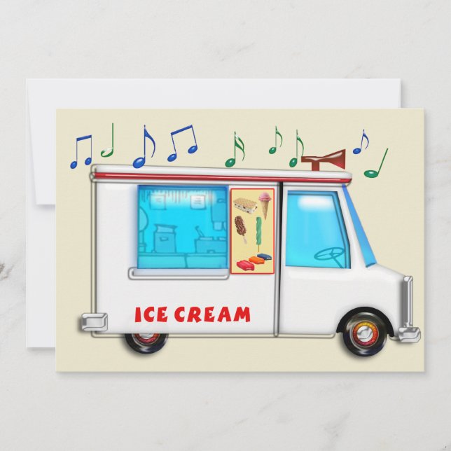 Ice Cream Truck Invitation (Front)