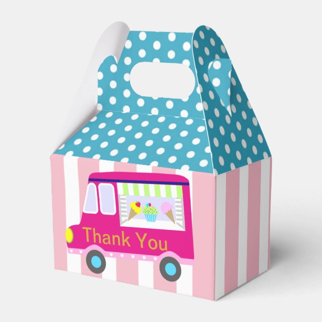 Ice Cream Truck Party Favour Box (Front Side)