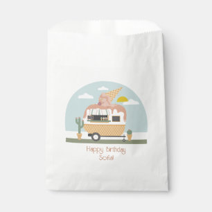 Ice Cream Truck Pink Camper Girls Birthday Favour Bags