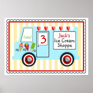 Ice Cream Truck Poster- Boys Poster