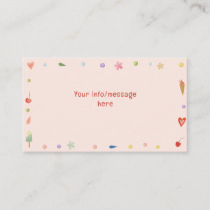 Ice cream truck Scoops of fun kids birthday Enclosure Card