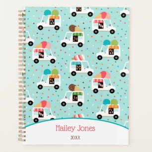 Ice Cream Trucks  Sprinkles Girls Personalised Planner