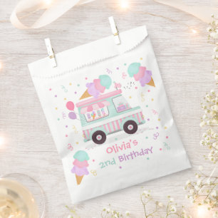 Ice Cream Two Sweet 2nd Birthday Party Gift Favour Bags