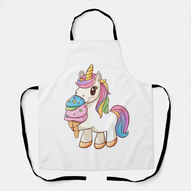 Ice Cream Unicorn Delight (1) Apron (Front)