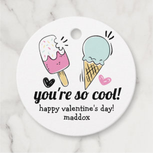 Ice Cream Valentine Favour Tags
