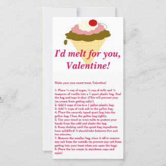 Ice Cream Valentine's Day Card