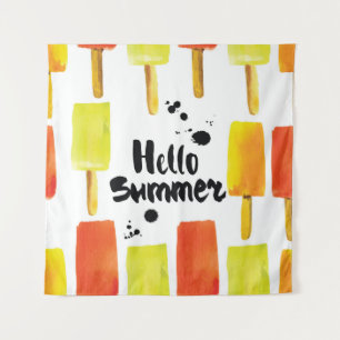 Ice Cream: Vintage Watercolor Tapestry