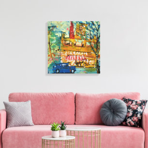 Ice Cream Visit Painting / Artist Larry Lerew Canvas Print
