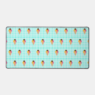 ice-cream waffle cone desk mat