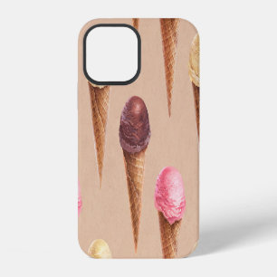 Ice Cream Watercolor Seamless Illustration iPhone 12 Case
