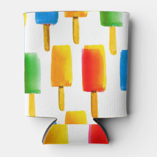 Ice Cream Watercolor Sweet Pattern Can Cooler