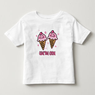Ice Cream We're One Twin Girls Toddler T-Shirt