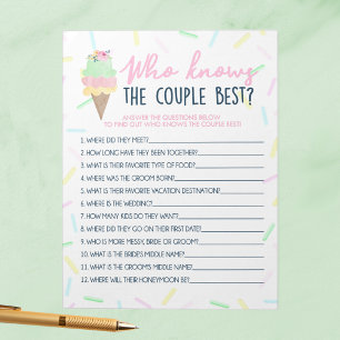 Ice Cream Who Knows The Couple Best Game Pack Notepad