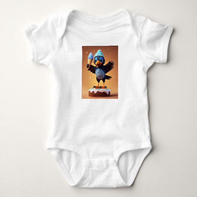 Ice Cream Wings Baby Bodysuit (Front)
