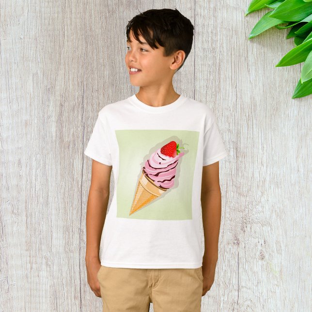 Ice Cream With A Strawberry T-Shirt (Creator Uploaded)