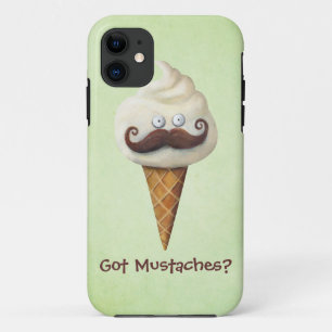 Ice Cream with Moustaches iPhone 11 Case