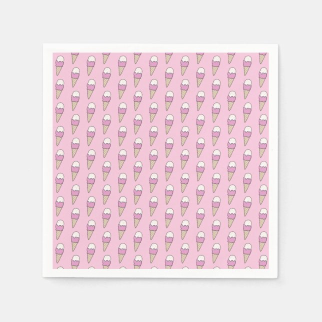 Ice Cream with Sprinkles Modern Colourful Cute Gif Napkin (Front)