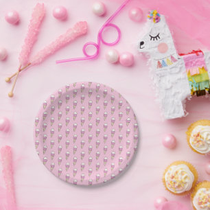 Ice Cream with Sprinkles Modern Colourful Cute Gif Paper Plate